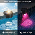 LAFULIT Solar Pool Side Lights, 8 Pack Solar Pool Wall Lights for Above Ground & Inground Pools, 5 Colors & Dynamic Modes, Auto On at Night, IP65 Waterproof, LED Pool Edge Lights for Party Deck Fence