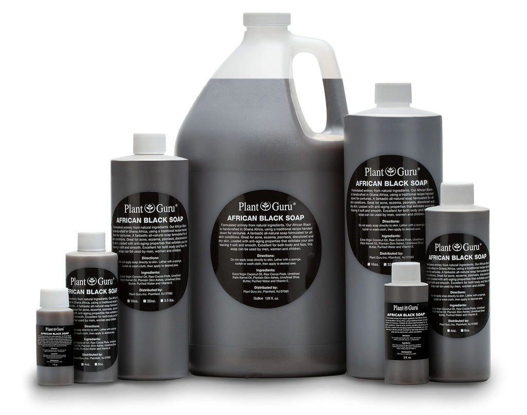 African Black Soap Liquid 32 oz. 100% Raw Pure Natural From Ghana. Acne Treatment, Aids Against Eczema & Psoriasis, Dry Skin, Scars and Dark Spots. Great For Pimples, Blackhead, Face & Body Wash