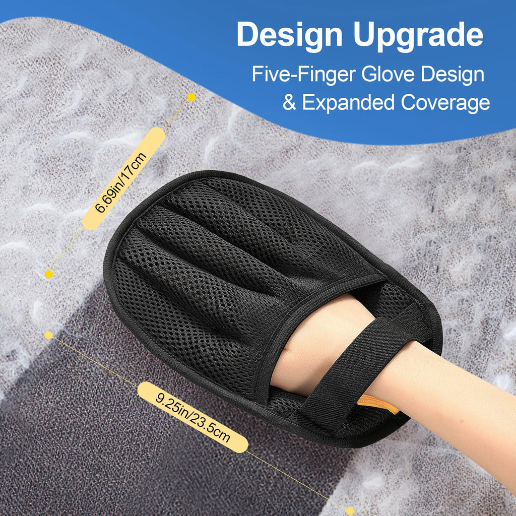 Pet Hair Removal Glove Cat & Dog, Electrostatic Reusable Hair Remover Tool