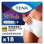 TENA Incontinence Underwear for Women, Super Plus Absorbency, Small/Medium, 18 Count