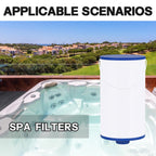 Wowreed Spa Filter Compatible with FC-2402, 303279, Free Flow, AquaTerra, Fantasy Hot Tub Filter, 1 1/2" Finer Thread, 2 Pack