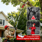 Griactrl Pole Saw for Tree Trimming, 10.8FT Extendable Tree Pruner Long Handle Branch Cutter with Pruning Saw & Scissors, Manual Limb Trimmer for High Branches, Yard Garden