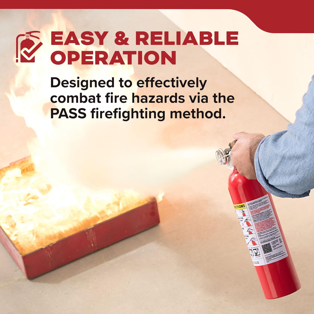Kidde FA110G Multi Purpose Fire Extinguisher, Wall Mount, for Home/Office/Dorm/Residential, 1A10BC