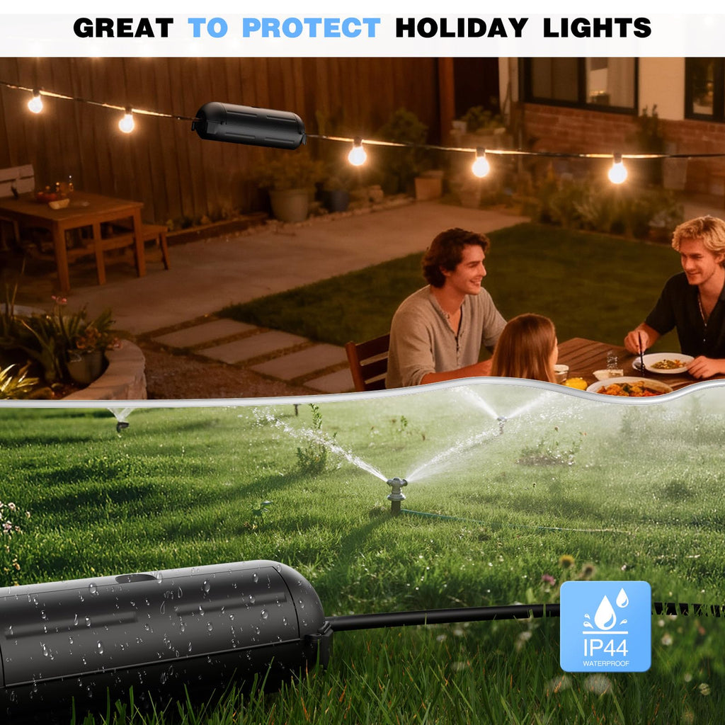 [3 Pack] Flemoon Outdoor Extension Cord Safety Cover with Waterproof Seal