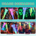 JSronms 24 PCS Fiber Optic Wand,Glow Fiber Optic Wands,Glow in The Dark Party,Glow Wands led Light up Party Favors for Wedding,neon Party,New Year Party Favors,Halloween,Christmas,Bar DJ