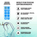 Burro Adhesives 10-Pack Waterproof Gray Pool Patches - Professional Grade PVC Repair Kit with 2.75" x 4" Heavy Duty Patches for Commercial & Residential Vinyl Liner Pools, Works Underwater & Dry