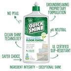 Quick Shine Multi Surface Floor Cleaner & Floor Polish w/Clean Shine Technology 2-27oz Bottles | Use on Hardwood, Laminate, Luxury Vinyl Plank, Tile & Stone | Safer Choice Formulas