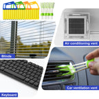 Blind Cleaner Duster Tool - 4 Pcs 7 Fingers Anti-Shedding Window Blind Cleaner Tool and 4 Pcs Air Vent Cleaner, with High-Density Microfiber Fleece and Ergonomic Handle, Detachable and Washable