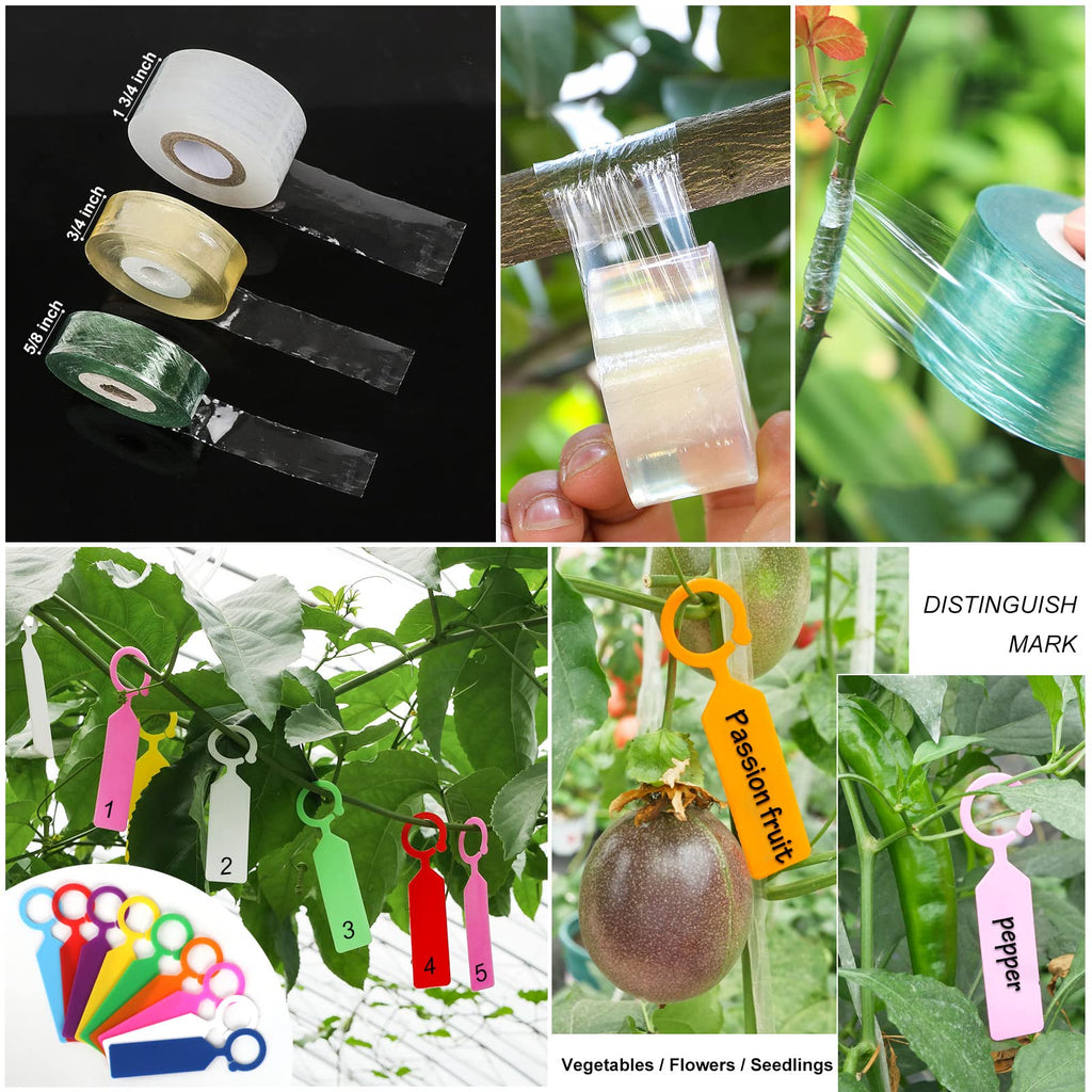 Upgrage Garden Grafting Tools, 2 in 1 Garden Pruning Tools Including Grafting Knife, Pruning Shears, Replacement Blades Grafting Tapes and Labels for Plant Branch Fruit Tree Cutting Pruner Tool Kits