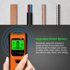 Stud Finder Wall Scanner, 5 in 1 Multifunction Stud Locator with Smart Sensor, HD LCD Display and Audio Alarm for The Center & Edge of Metal, Studs, AC Wire, and Pipe Detection (Tropical Orange)