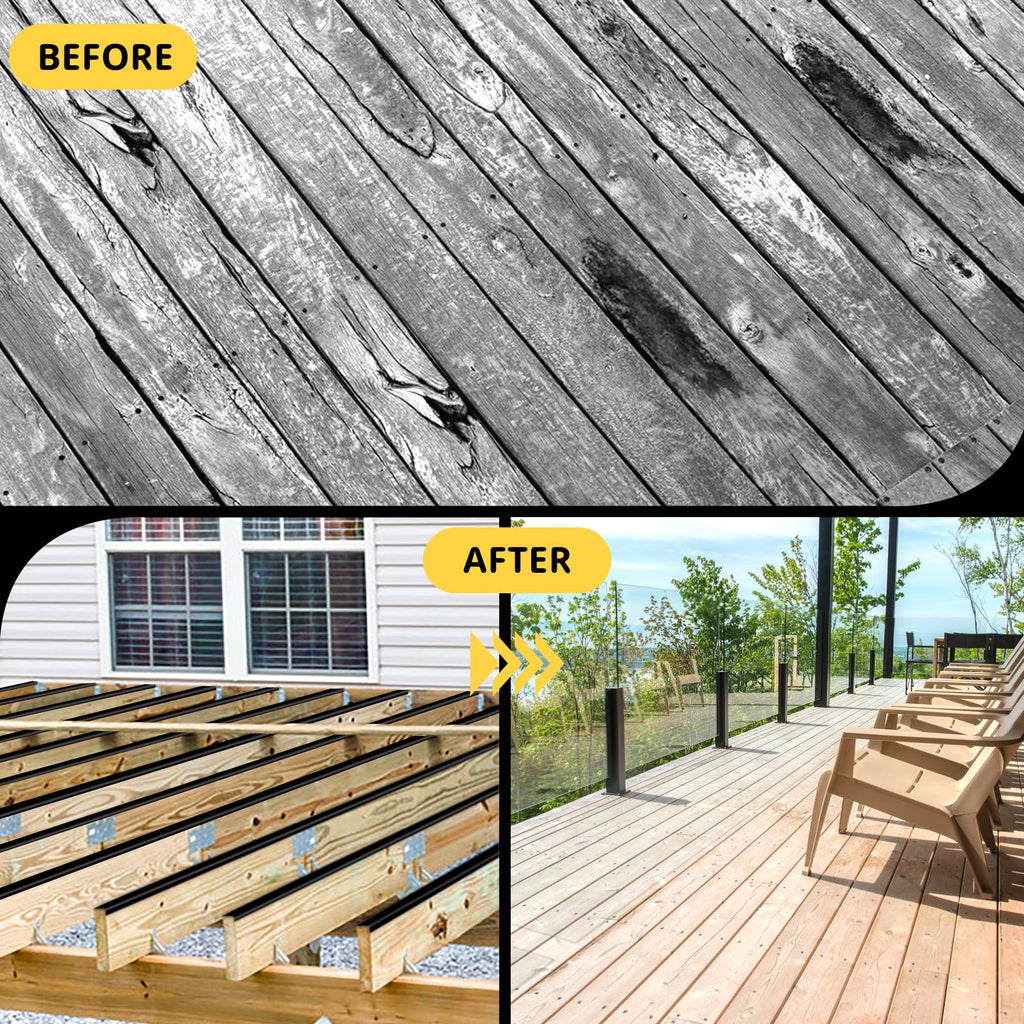 Hanotic Joist Tape for Decking 2" x 50', 1 Rolls Weatherproof Butyl Sealant Tape - Waterproof and Anti-Corrosion for Extend Deck Life for Wood Joists Beams Roof Rv