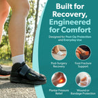 BraceAbility Closed Toe Medical Walking Shoe - Kid’s Lightweight Broken Toe Cast Boot, Fractured Foot Brace for Metatarsal Stress Fracture, Post-op Bunion, Surgery Recovery for Boys and Girls (XS)