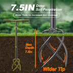 Hand Tiller Garden Tool 3 Ft Garden Claw Hand Tool Sturdy Garden Hand Tiller for Gardening Labor Saving Twist Tiller for Soil Tillage, Weed Control Lawn Aeration