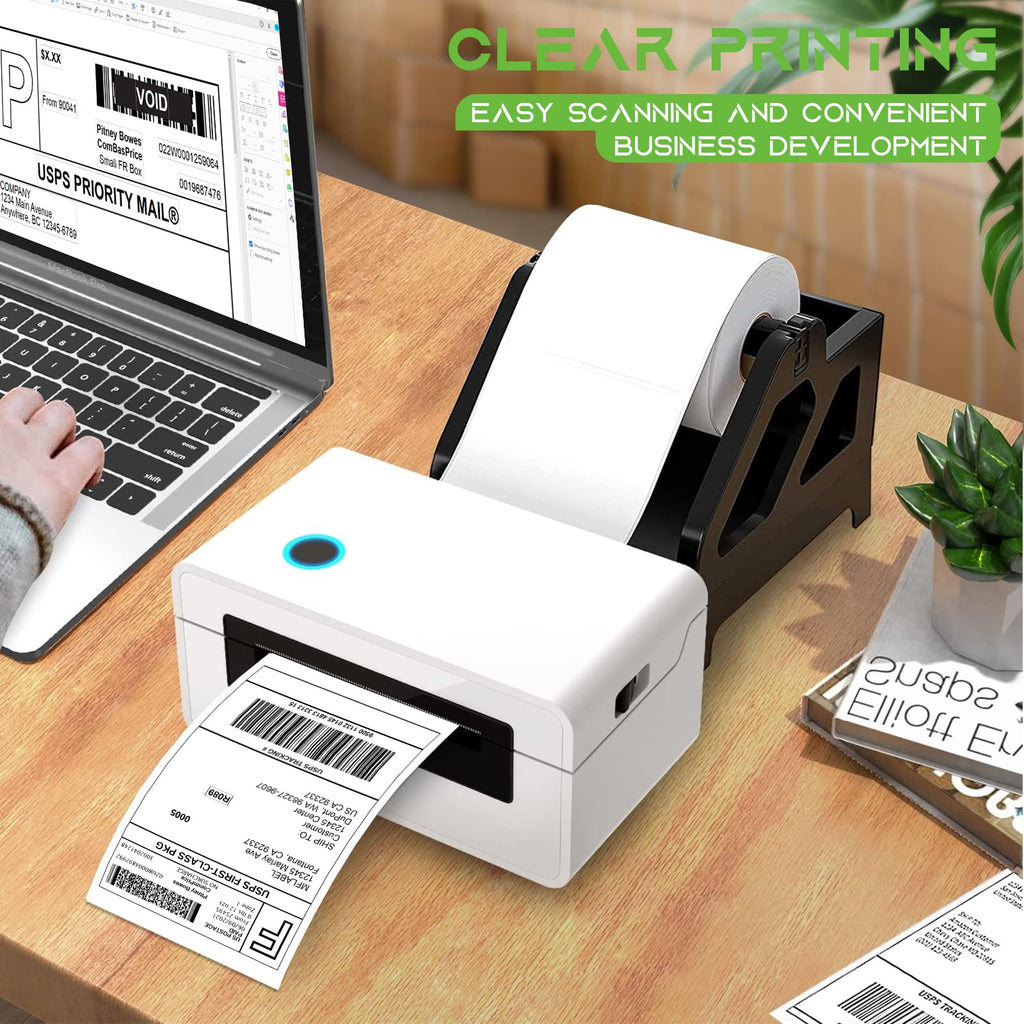 MFLABEL 4x6 Direct Thermal Shipping Labels - 40 Rolls of 450 Labels/Roll, Compatible with Zebra 2844/ZP450/ZP500/ZP505, USPS/FedEx/UPS/Amazon Shipping, Smudge-Resistant & Permanent Adhesive