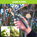 WORKPRO 9" Bypass Pruning Shears, Garden Shears with Titanium Coated
