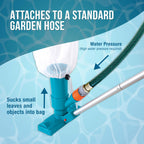 U.S. Pool Supply Above Ground Pool Vacuum Cleaner, Manual Pool Vacuum Cleaner, Spa Cleaner for Hot Tub, Ponds - 5 Section 4ft Pole, Mesh Leaf Bag, Telescopic Pole Attachment - Attaches to Garden Hose