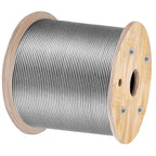 VEVOR 5/32 Stainless Steel Cable, 500FT T316 Wire Rope 1x19 Marine Grade Steel Cable for Deck Railing Brackets Handrail Stair DIY Balustrade