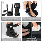 Jewlri Air Walking Boot, Fracture Boot Short Walker Protection Fits Left or Right Foot Ankle Support for Injuries Fractures Sprains Black M