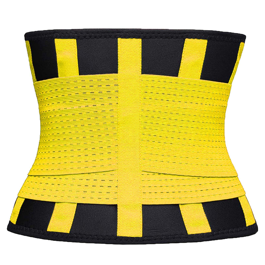 VENUZOR Waist Trainer Belt for Women - Waist Cincher Trimmer - Slimming Body Shaper Belt - Sport Girdle Belt (UP Graded)(Yellow,X-Large)