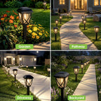 Greluna Solar Pathway Lights Outdoor 10 Pack, Auto On/Off Waterproof Solar Garden Lights, Energy Saving LED Landscape Outside Lights for Yard, Walkway, Patio & Driveway Decor