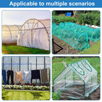 120 Pcs Greenhouse Clips, Garden Clips for Netting, Stainless Steel Greenhouse Clamps, Have a Strong Grip to Hold Down The Shade Cloth or Plant Cover on Garden Hoops or Greenhouse Hoops