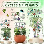 LEIFIDE 2 Pcs Butterfly Trellis for Climbing Plants Indoor 33in Small Climbing Outdoor Plant Potted Supports Expandable Metal Heavy-duty Rustproof Trellis for Monstera Bamboo Pothos Pot Vegetable Rose