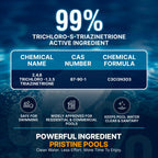 Pool Shark Swimming Pool Chlorine Tablets | 3-Inch Chlorine Tablets | 20 lbs | Slow-Dissolving 90% Active Chlorine Tabs | Pool Chemicals for Inground Pools, Above Ground Pools, Saltwater, Spa, Hot Tub