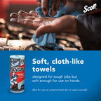 Scott Shop Original Blue Towels (55990), Large 9.4”x11 Cloth-like Paper Towel, 4 packs of 6 (60 Sheets/Roll, 24 Big Rolls/Case, 1,440 Sheet Total)