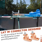 Landhoow 20 Pack Lay in Connector Pool Bonding Lug Copper Conductor Lay in Connector Copper Lay in Lugs AWG for Grounding Swimming Pool and Conduits, 4-14 Wire Range
