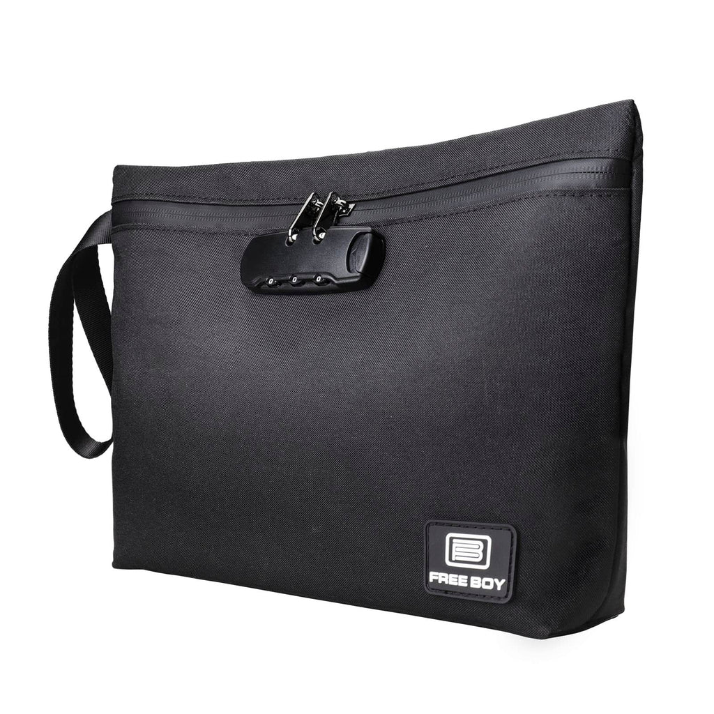 Free Boy 11.8"x8.6"Smell Proof Bags,Odor Proof Bag with Combination Lock,Smell Odor Case Container