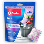 O-Cedar PACS Hard Floor Cleaner, Lavender Scent 24 Count (1-Pack) | Made with Naturally-Derived Ingredients | Safe to Use on All Hard Floors | Perfect for Mop Buckets