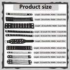 10 Pieces Studded Bracelet, Emo Spiked Bracelets Y2k Black Leather Rivet Punk Bracelet Rock Cuff Goth Bracelets Punk Accessories Halloween for Men Women