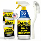 Alien Power Instant Stain Remover Spray for Mold and Mildew and Grout, All Purpose No-Scrub Cleaner for Bathroom & Household Surfaces, Tiles, Wall & Washing Machines - 3 Packets (Makes 72 Fl Oz)