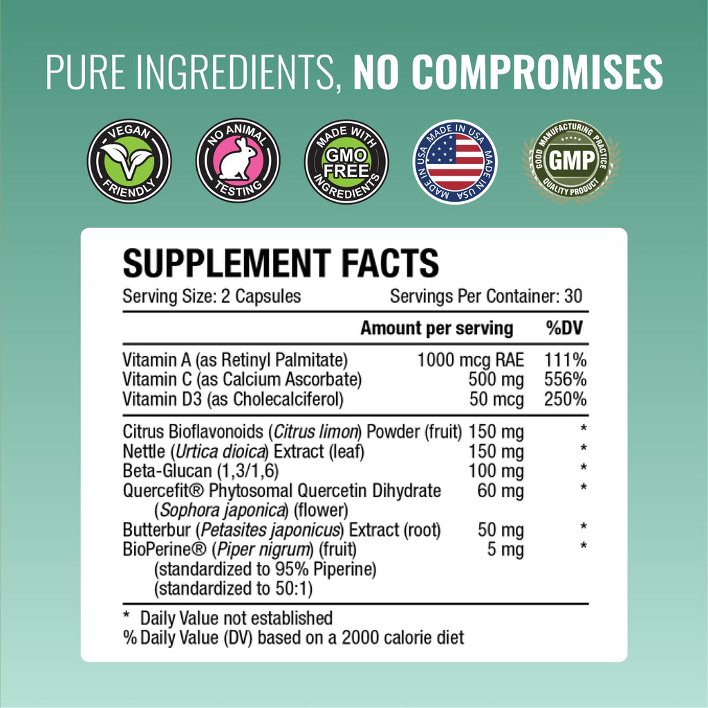 Approved Science® Respirasyl - Lung and Respiratory Support - with Quercefit, Vitamins A,C,D, BioPerine - 3 Month Supply - Made in the USA
