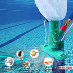 POOLWHALE Portable Pool Vacuum Jet Underwater Cleaner W/Brush,Bag,6 Section Pole of 56.5"(No Garden Hose Included),for Above Ground Pool,Spas,Ponds & Fountains
