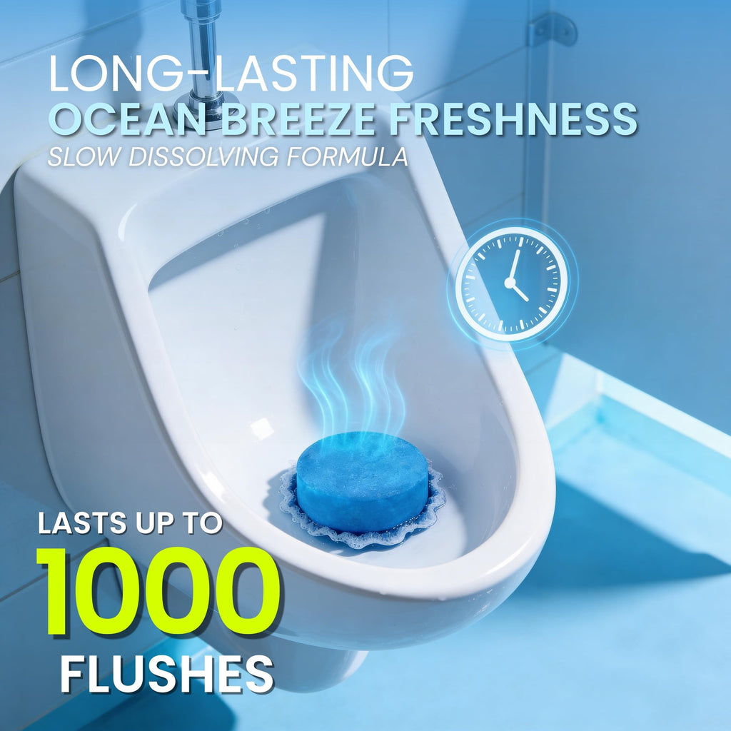 Urinal Cakes, Ocean Breeze Scent Urinal Deodorizing Block, Fresh Ocean Scent Urinal Pucks (Case of 24)