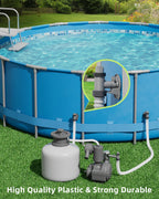 SHAPON Above Ground Swimming Pool Plunger Valve & Swimming Pool Pipe Holder Set- Replacement Pool Accessories Compatible with Intex Pools