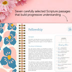 Official Spiral Bible in a Year, 52 Week Bible Study Guide (Floral)