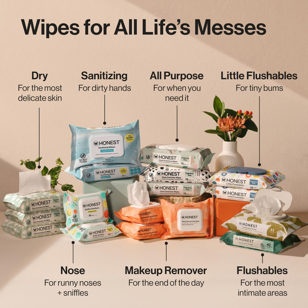 The Honest Company Multi-Use Baby Wipes, Geo Mood, Unscented, 576 Count