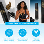 Bondi Sands Self Tanning Foam | Lightweight, Self-Tanner Foam Enriched with Aloe Vera and Coconut Provides an Even, Streak-Free Tan | 6.76 oz/200 mL