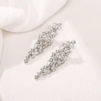 EleQueen Women's Sparkle Clear Crysatl Bridal Earrings bridal for Wedding
