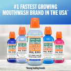 TheraBreath Whitening Mouthwash, Dazzling Mint, Dentist Formulated, 1 Liter