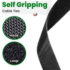 ECOHomes 1 Inch x 30 FT Double Sided Hook and Loop Roll Tape (Grey)