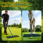 Stainless Steel Lawn Leveling Rake with 70" Adjustable Long Handle – 30"×10" Lawn Leveler for Yard & Garden Soil Leveling, Heavy Duty Top Dressing Rake for Lawn Repair, Landscaping & Grass Care