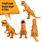 viwzon Inflatable T-Rex Costume, Adults Dinosaur Blow Up Suit for Halloween Cosplay Themed Parties, Dino Costume
