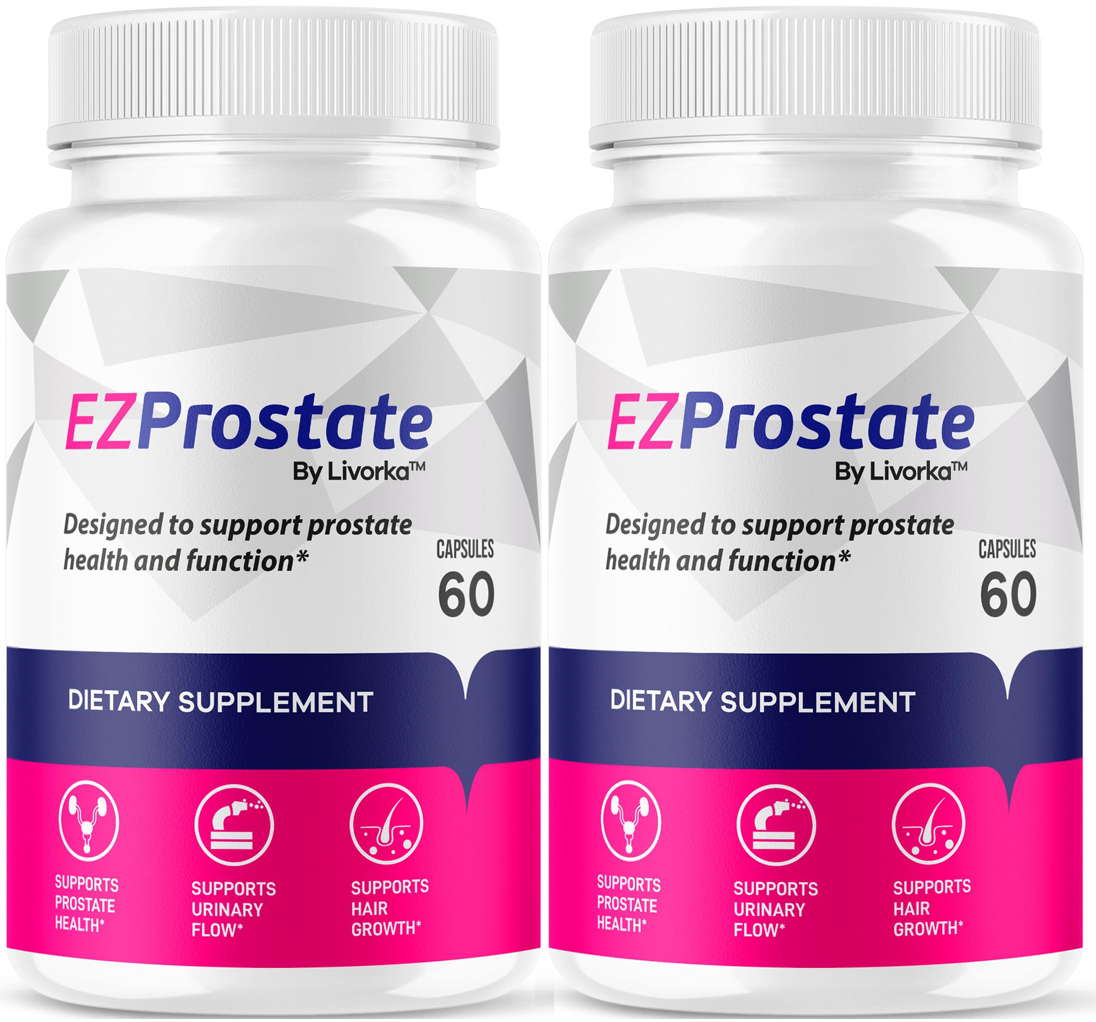 (2 Pack) EZ Prostate Supplement, EZ Prostate Capsules, EZ Prostate Pills, EZ Prostate, EZ Prostate Pills for Men, EZprostate Supplement for Men, EZ Prostate Advanced Formula, 120 Capsules for 2 Months