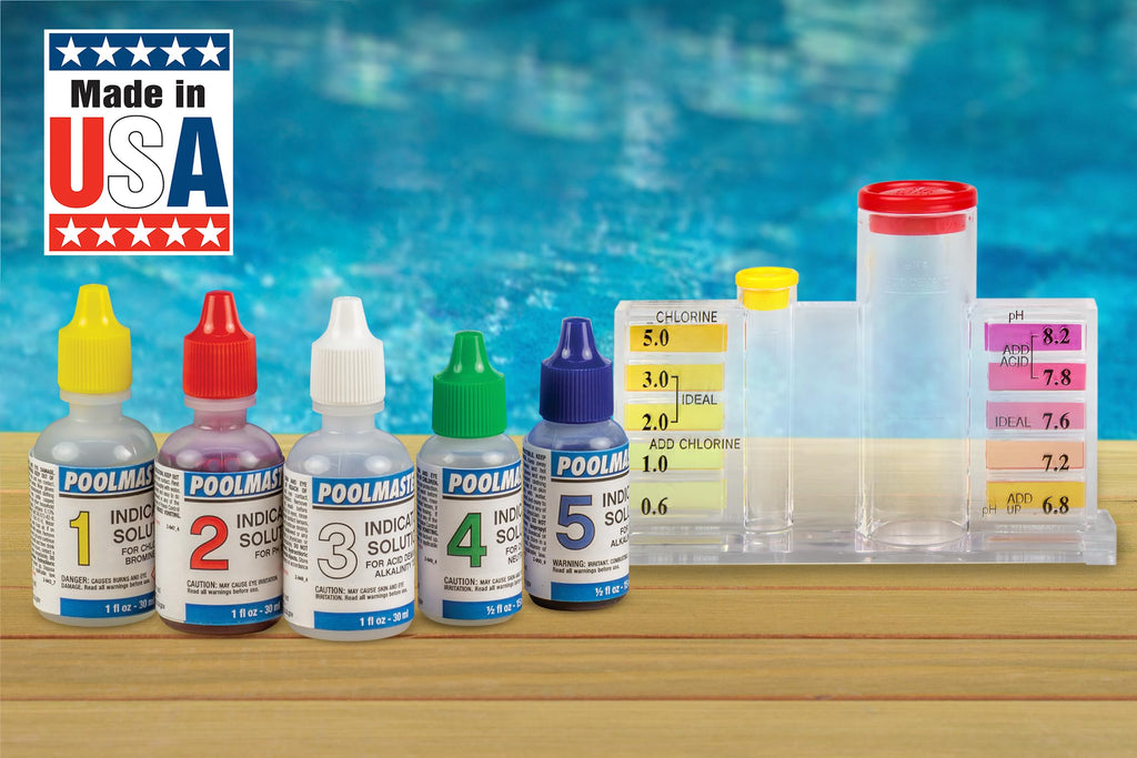Poolmaster 5-Way Swimming Pool and Spa Water Test Kit for Chlorine, Bromine, pH, Acid Demand, and Total Alkalinity