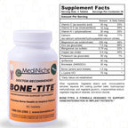 MediNiche Bone-Tite Osseointegration Support Supplement I Key Vitamins, Minerals, and Nutrients to Promote Dental Implant Support | 90 Tablets | Pack of 1