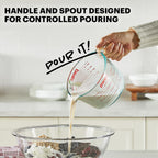 Pyrex Essentials (3-Pack) Glass Measuring Cups Set (1, 2 & 4 Cup)