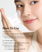 FULLY Rice-Dough Mask Cleanser, Hydrating Mask, Nourishing, Low-pH Formula, Clear Pores, Face Wash, Dry & Sensitive Skin, Vegan Korean Skincare 4.39 fl.oz